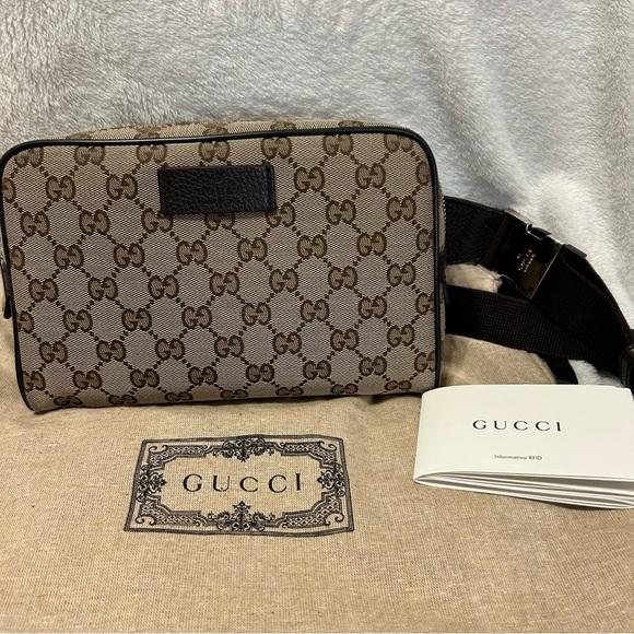 Gucci GG Canvas/Leather Belt Bag - Picture 1 of 12